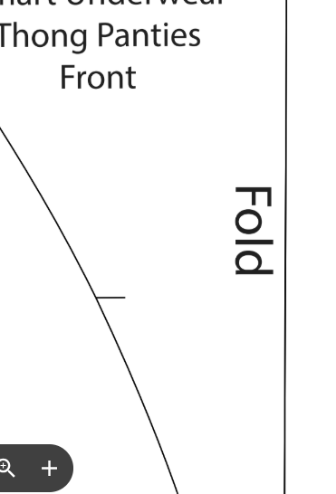 Simple sewing diagram showing how to align crotch seam pieces and fold fabric correctly when sewing panties